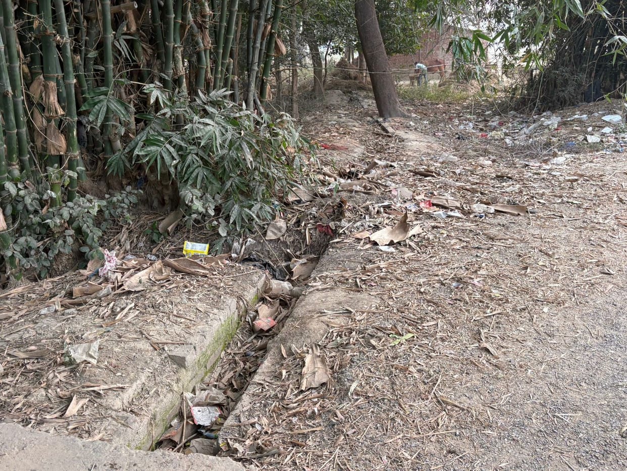 The drains in PM Adarsh Village are broken, handpumps are faulty, roads are not passable, and toilets are in poor condition.