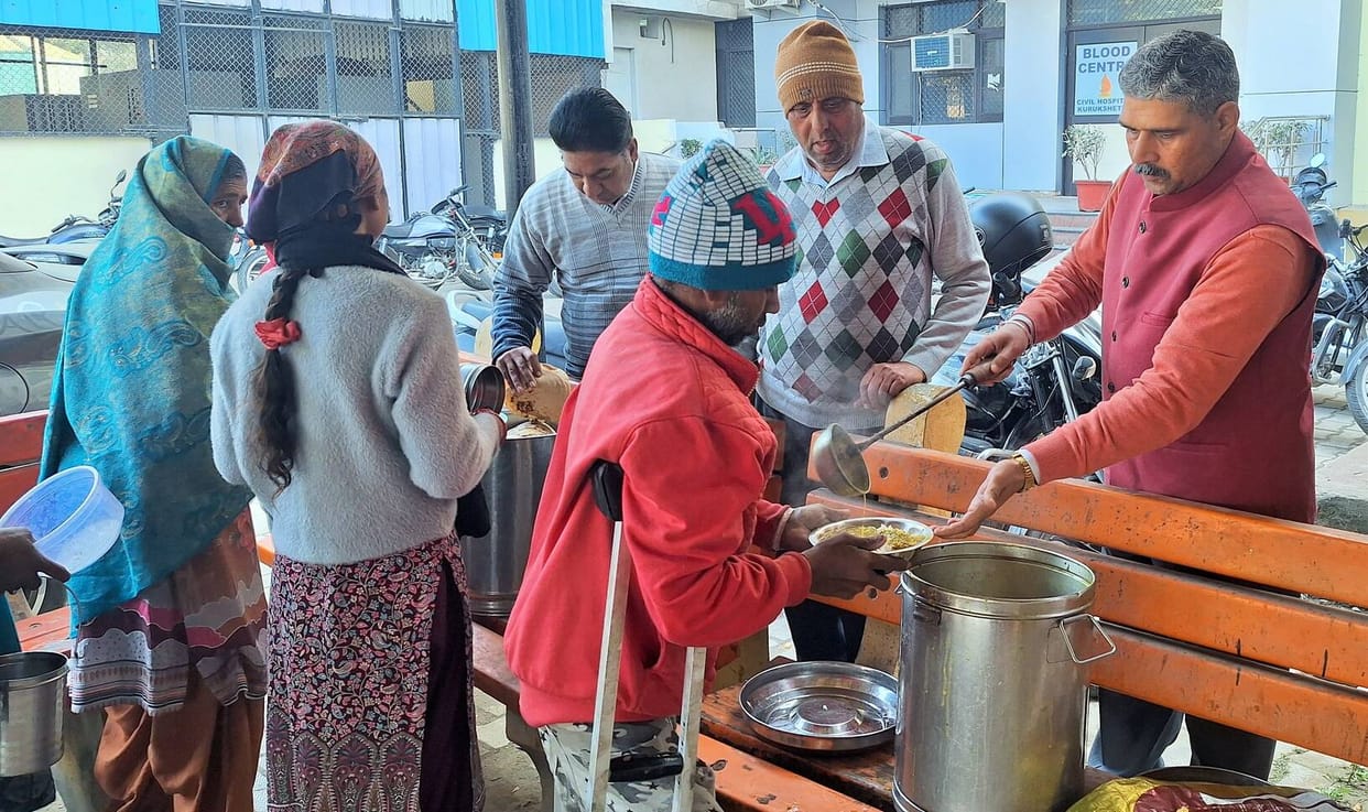 Food distributed in the district hospital