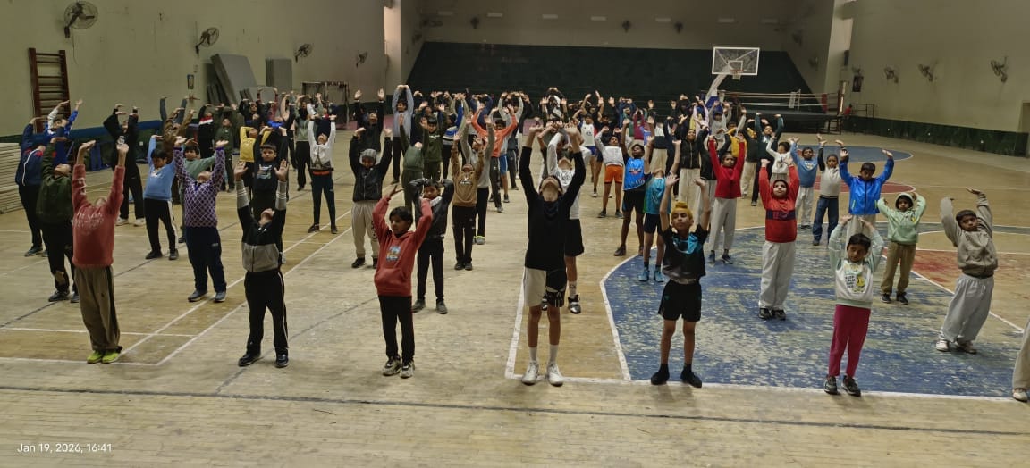 Surya Namaskar was conducted in sports nurseries and stadiums.