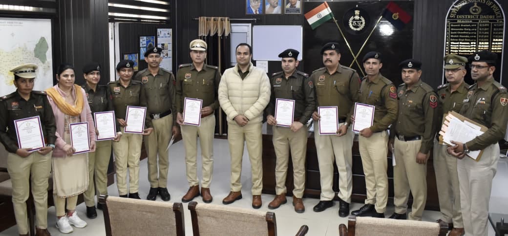The Superintendent of Police honored the police officers who performed exceptionally well