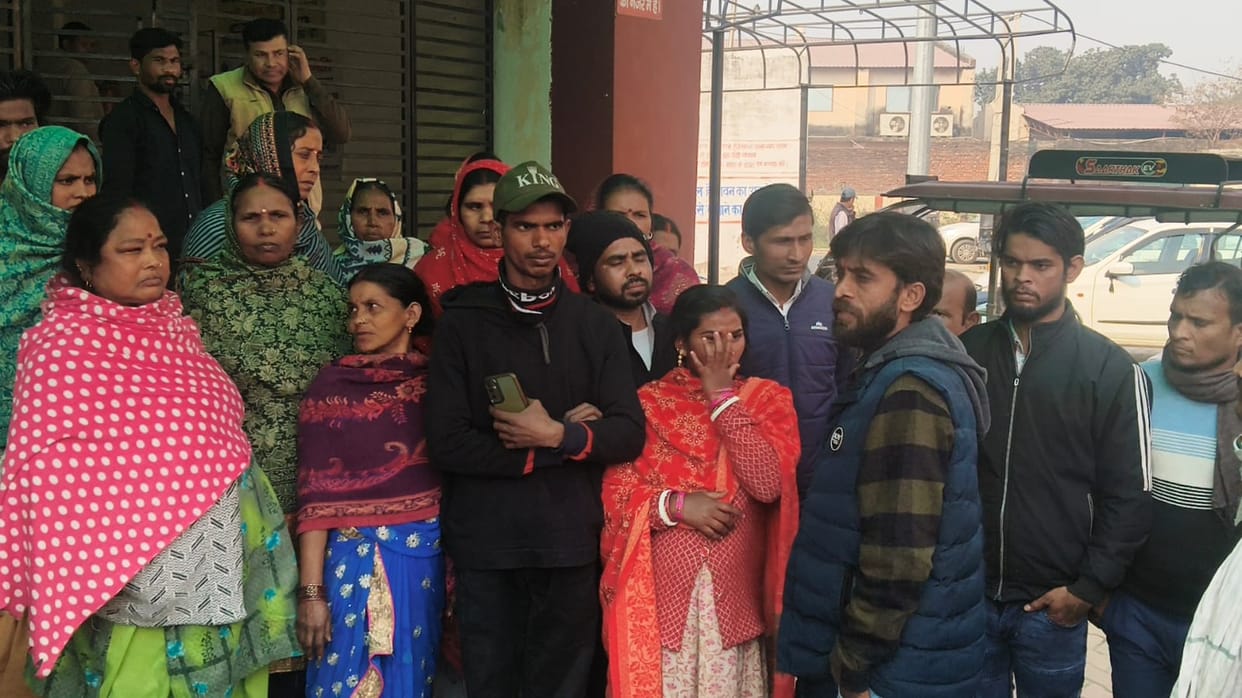 Enraged family members created a ruckus after a young man died at a plywood factory