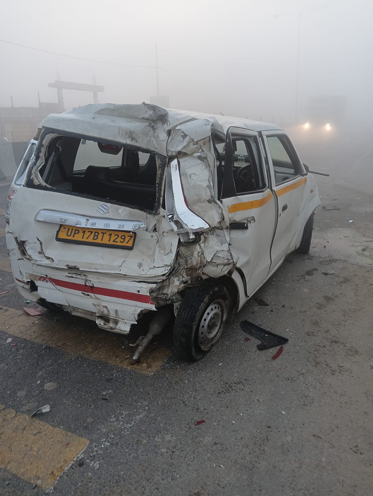 Several vehicles collided in a road accident on Meerut-Karnal highway.