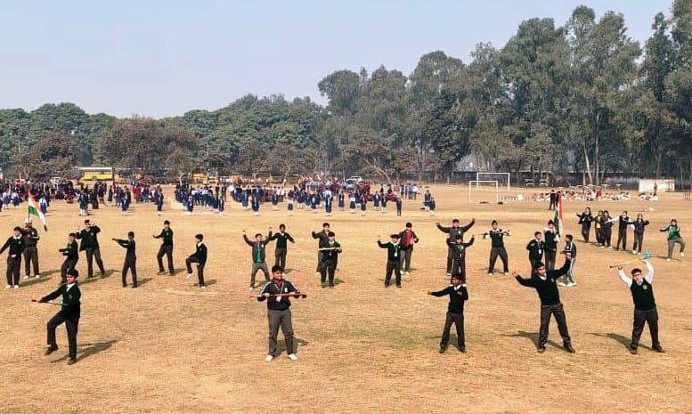 Participants are engaged in rehearsals for the Republic Day celebrations