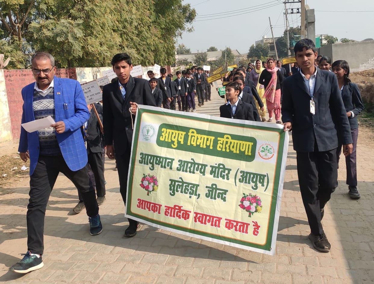 Villagers were encouraged to adopt a healthy lifestyle.