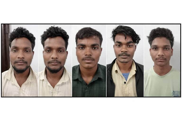 पुलिस की गिरफ्त में आरोपी