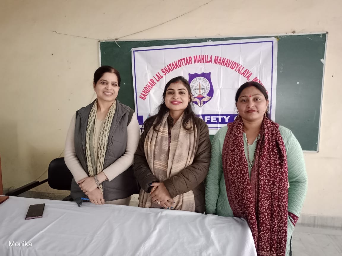Girls were made aware about road safety.