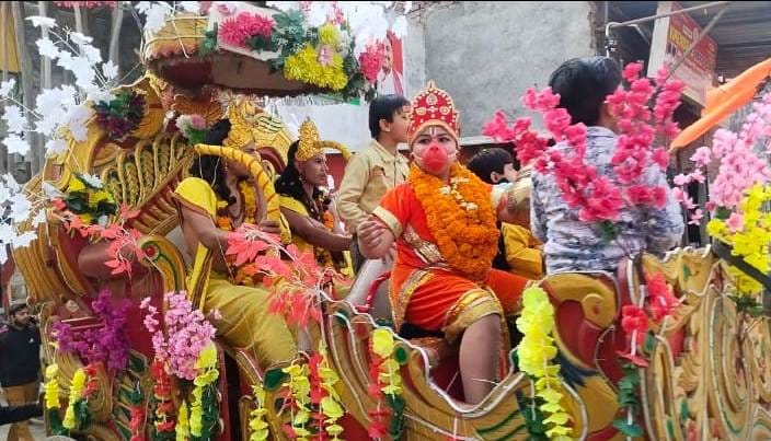 Grand procession taken out on the second anniversary of Shri Ram Temple