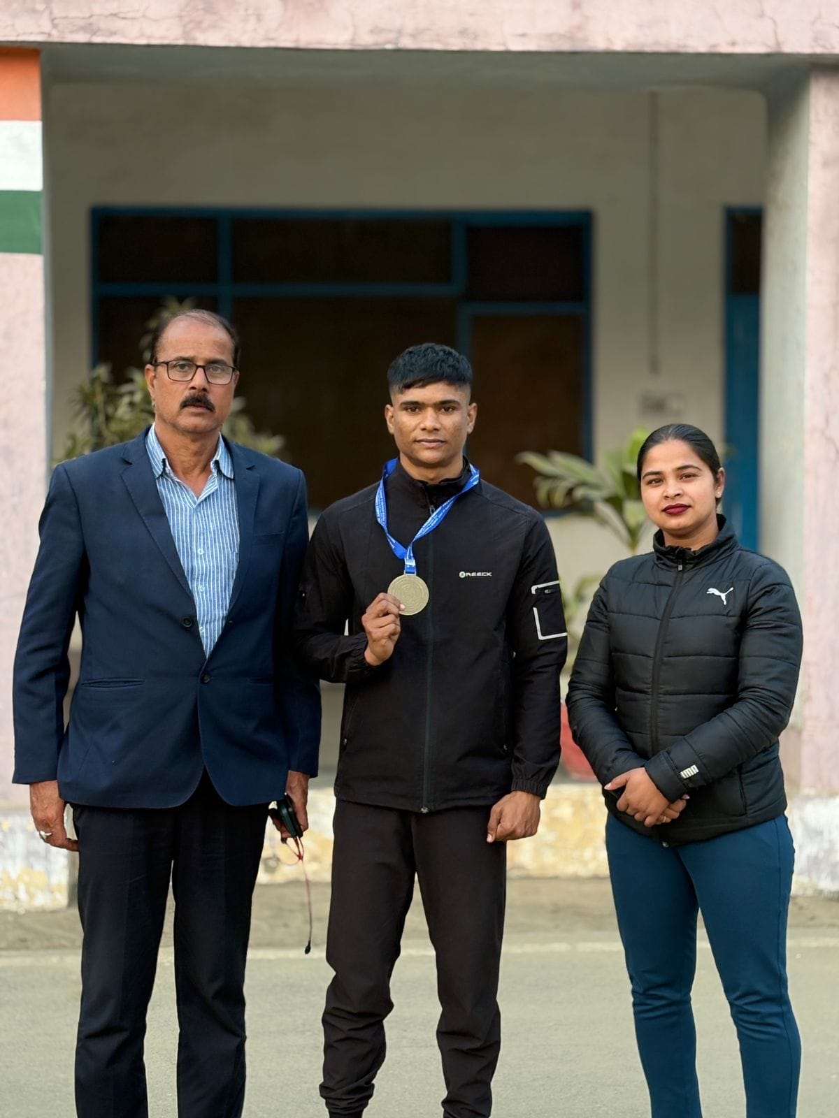 Abhishek won a medal in Wushu