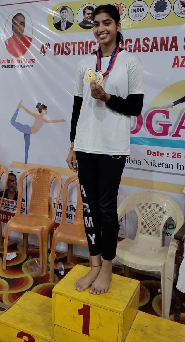 Two daughters selected for National Yogasana Competition