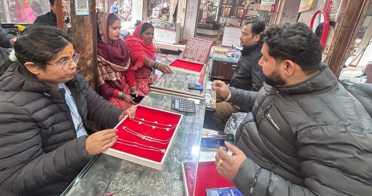 Silver is expensive...customers have reduced the weight, women are getting anklets made from 200 grams to 100 grams.