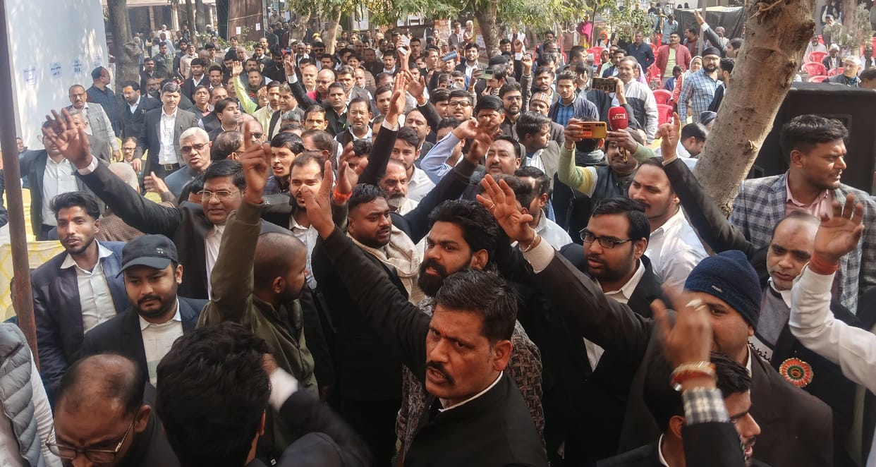 After the Mahapanchayat, the lawyers sat on strike.