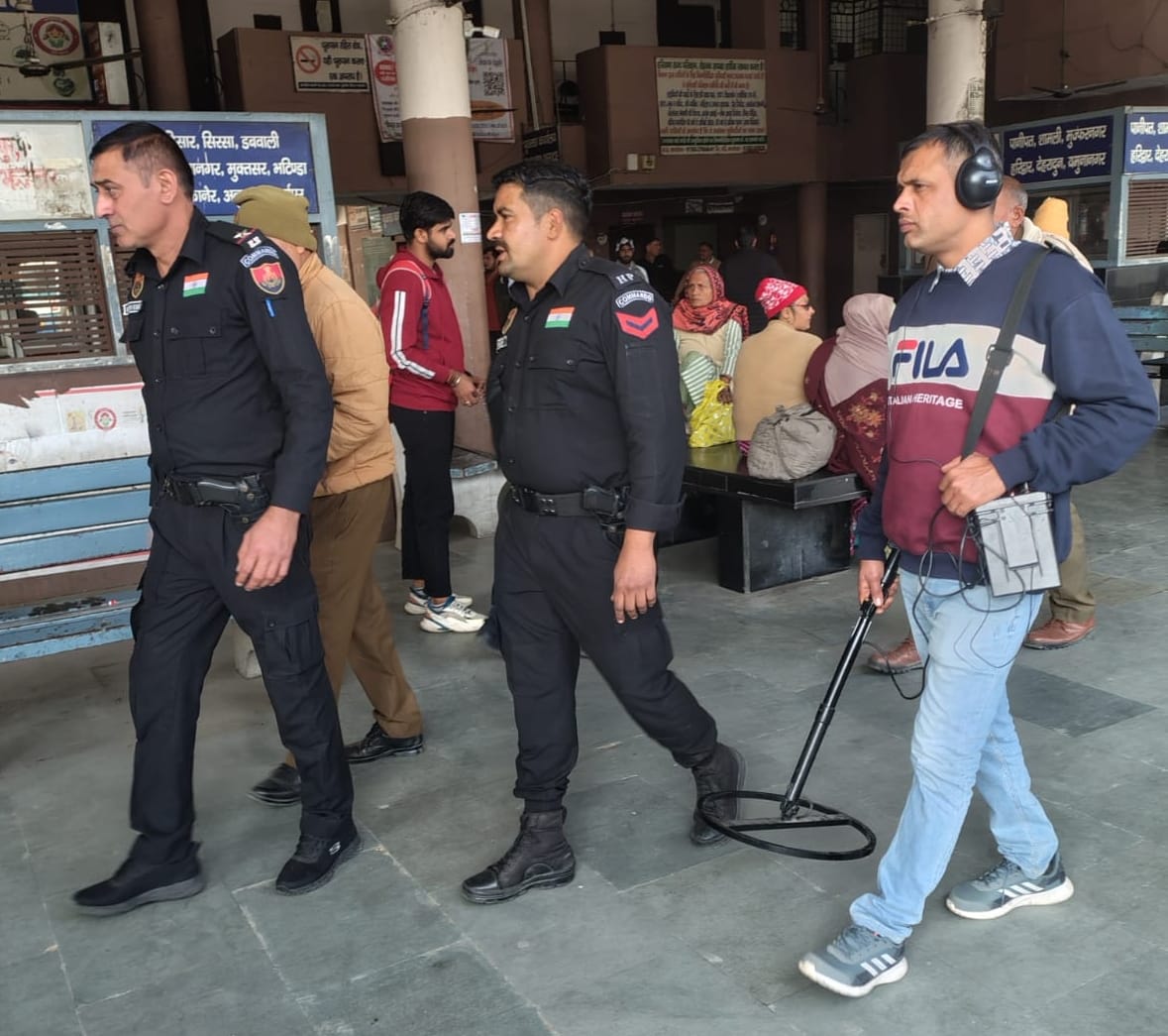 Bomb disposal squads conducted checking drives at railway stations, bus stands and markets.