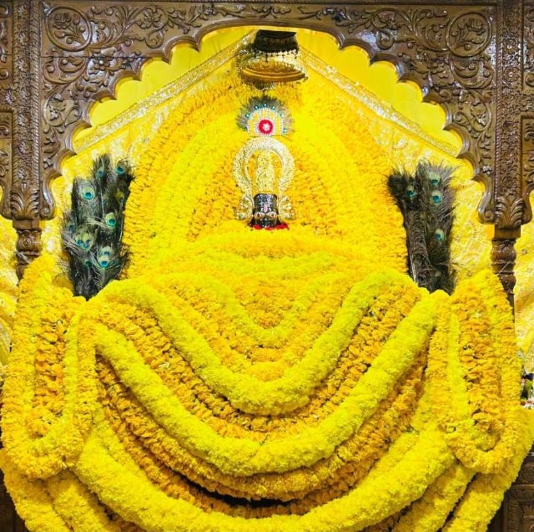 Baba Khatu Shyam was adorned with magnificent decorations.