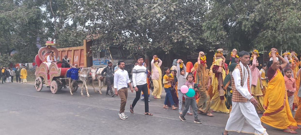 Shrimad Bhagwat Katha begins in Basai Aarela