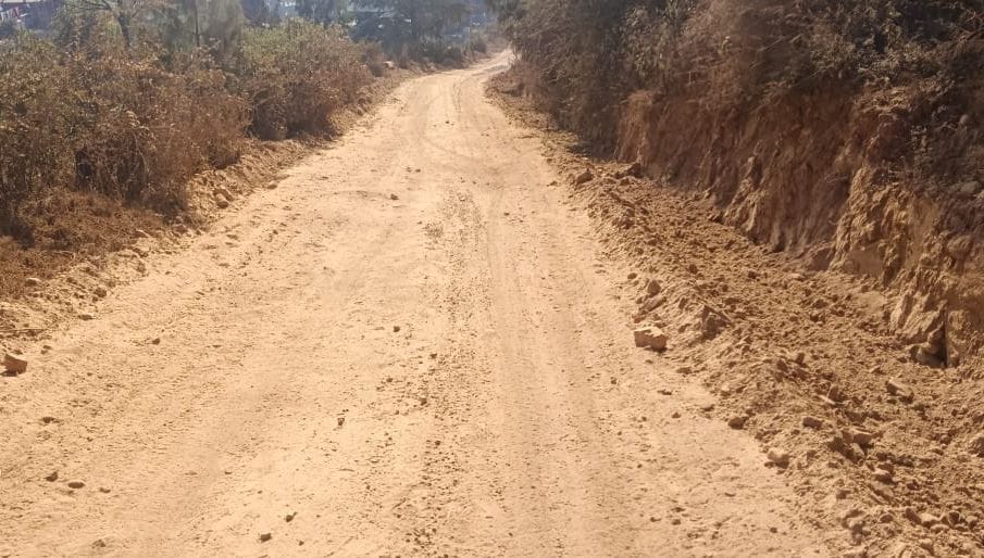 Shaheed Prakash Singh motor road in bad condition