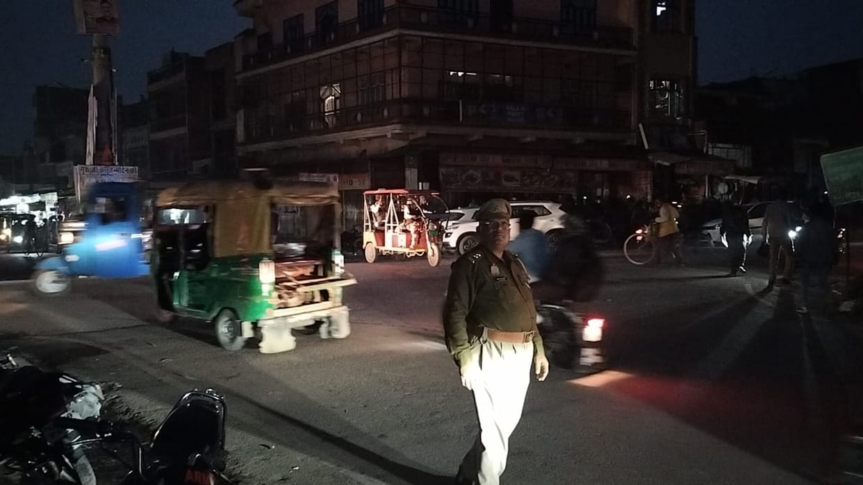 Blackout: Sirens sounded and the district remained in darkness for 20 minutes