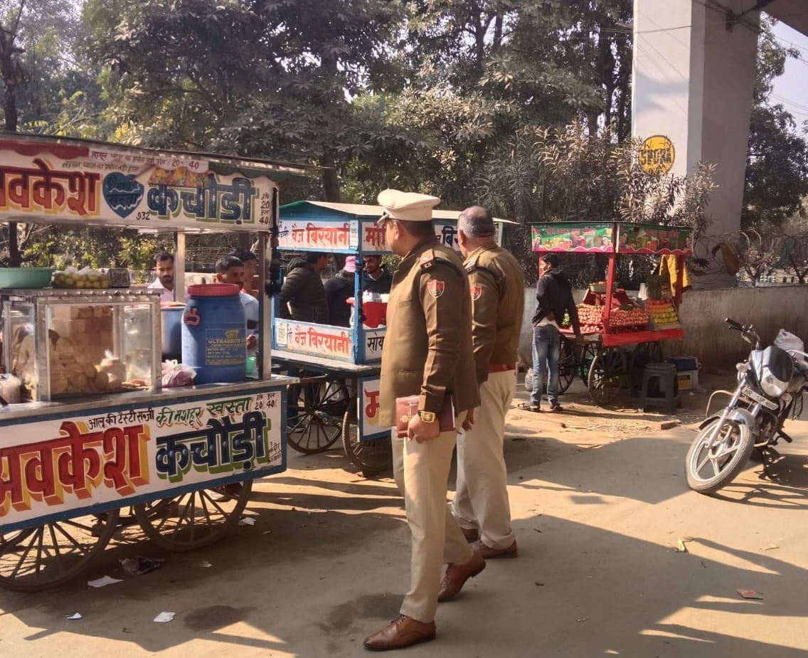 The traffic police conducted an anti-encroachment and security drive.