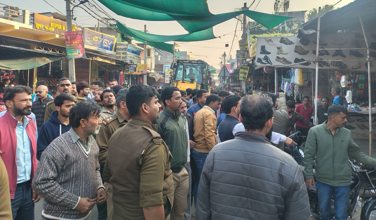 Bulldozer runs on encroachment