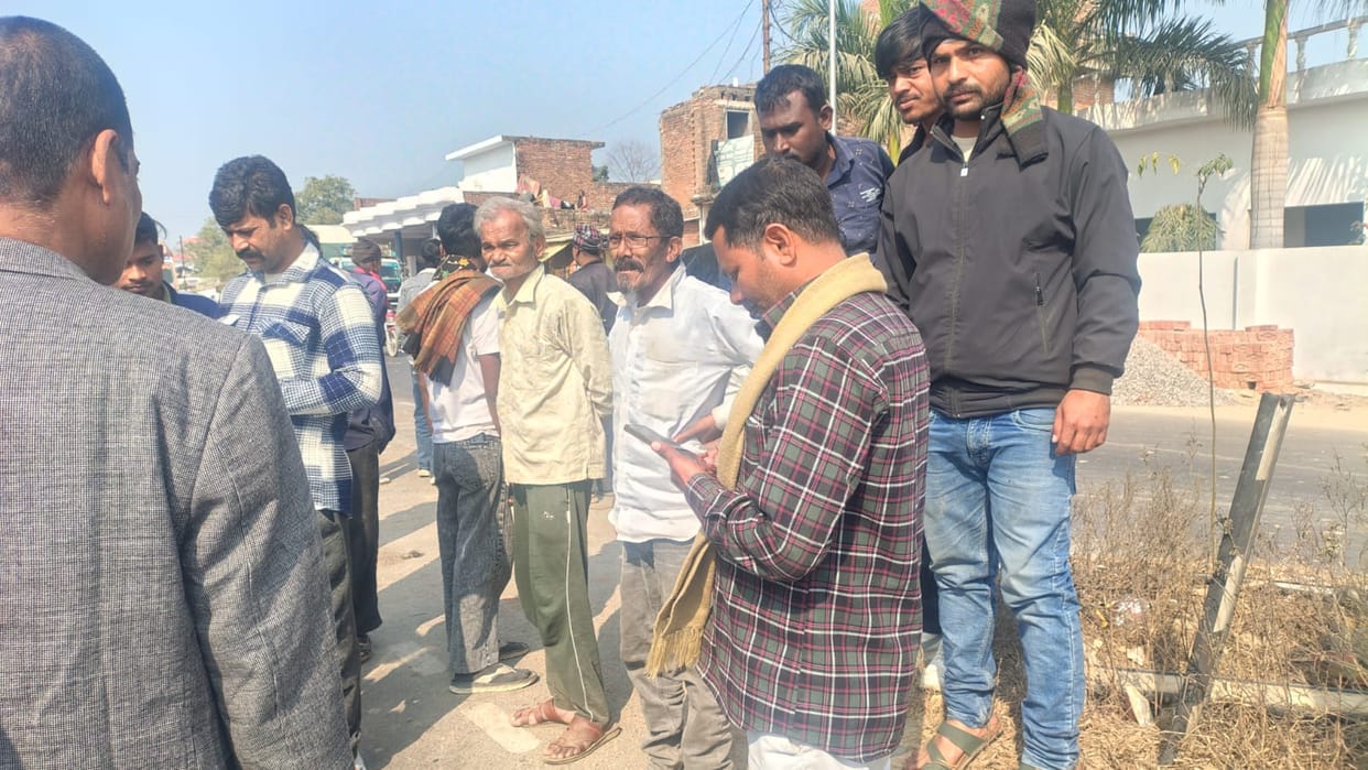 A young man crossing the road was killed in a bus accident.