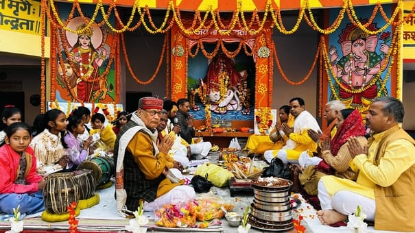 The joy of Vasant Panchami is visible in the temples of education