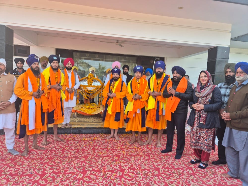 Sikh community performs Nagar-Kirtan in Nalagarh on the occasion of Basant Panchami