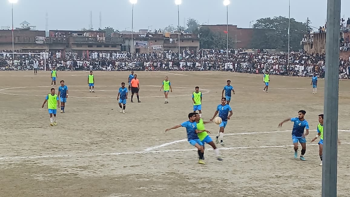 In football, Nepal defeated Mubarakpur team 3-2.