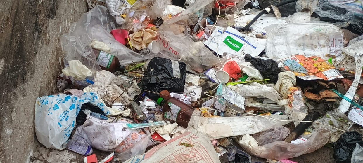 Medical waste being dumped in roadside bins is also spreading diseases