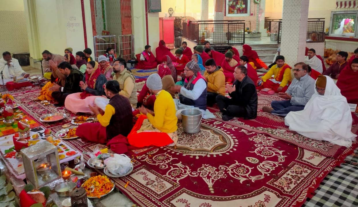 Navarna Mantra chanting took place at Jayanti Devi Temple.