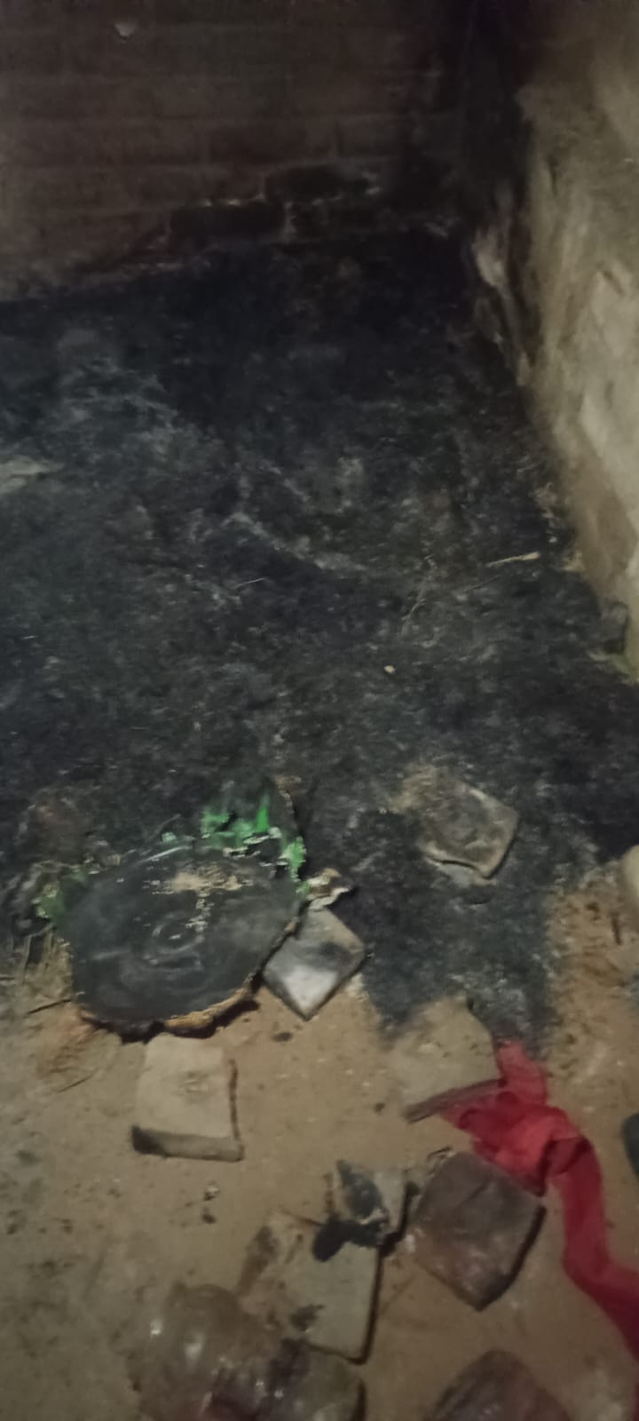 A woman's house caught fire while she was in the fields, her household reduced to ashes.