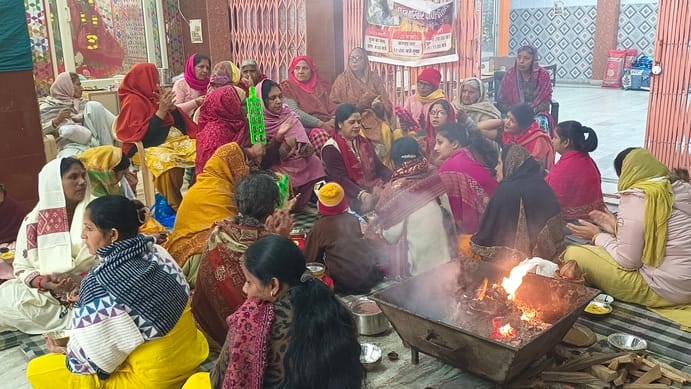 The consecration ceremony of the Shiva temple at Durga Bhavan Temple concluded with a community feast.