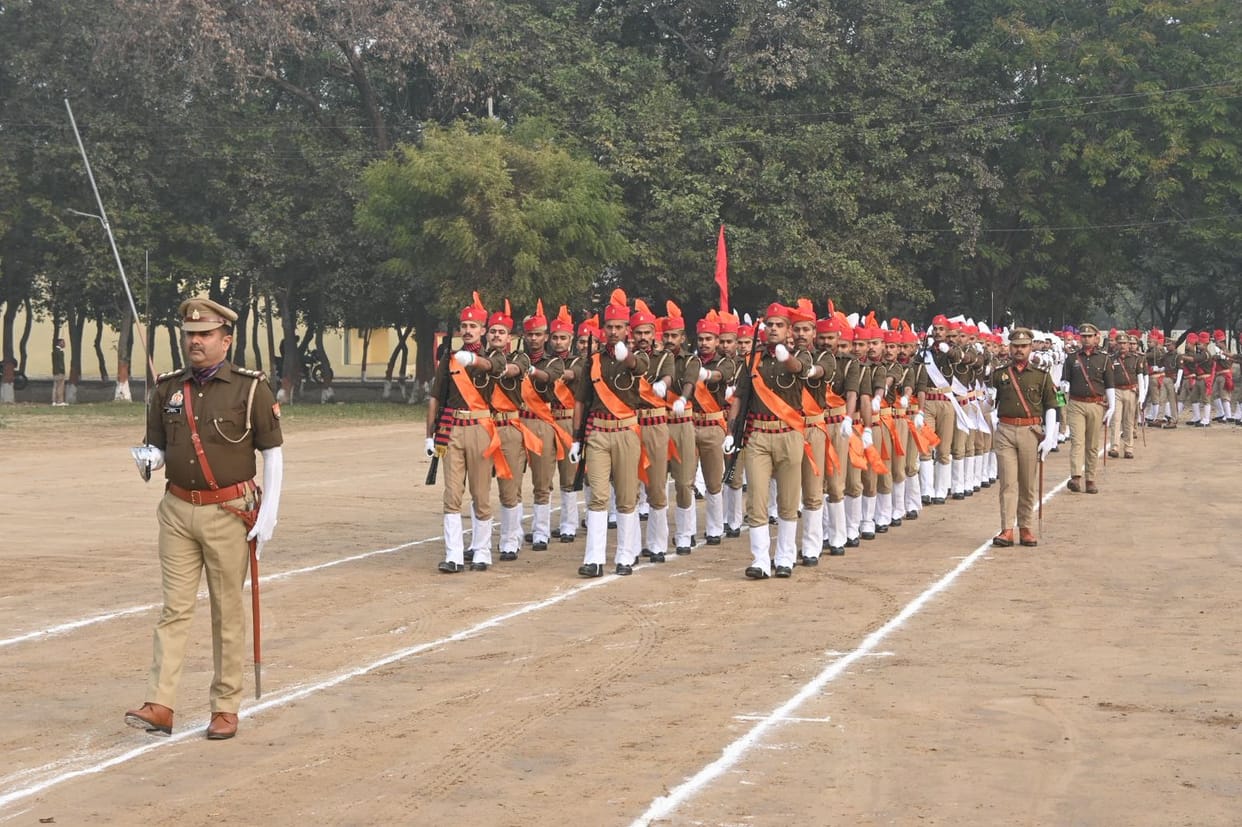 Full dress practice for Republic Day parade at Police Lines
