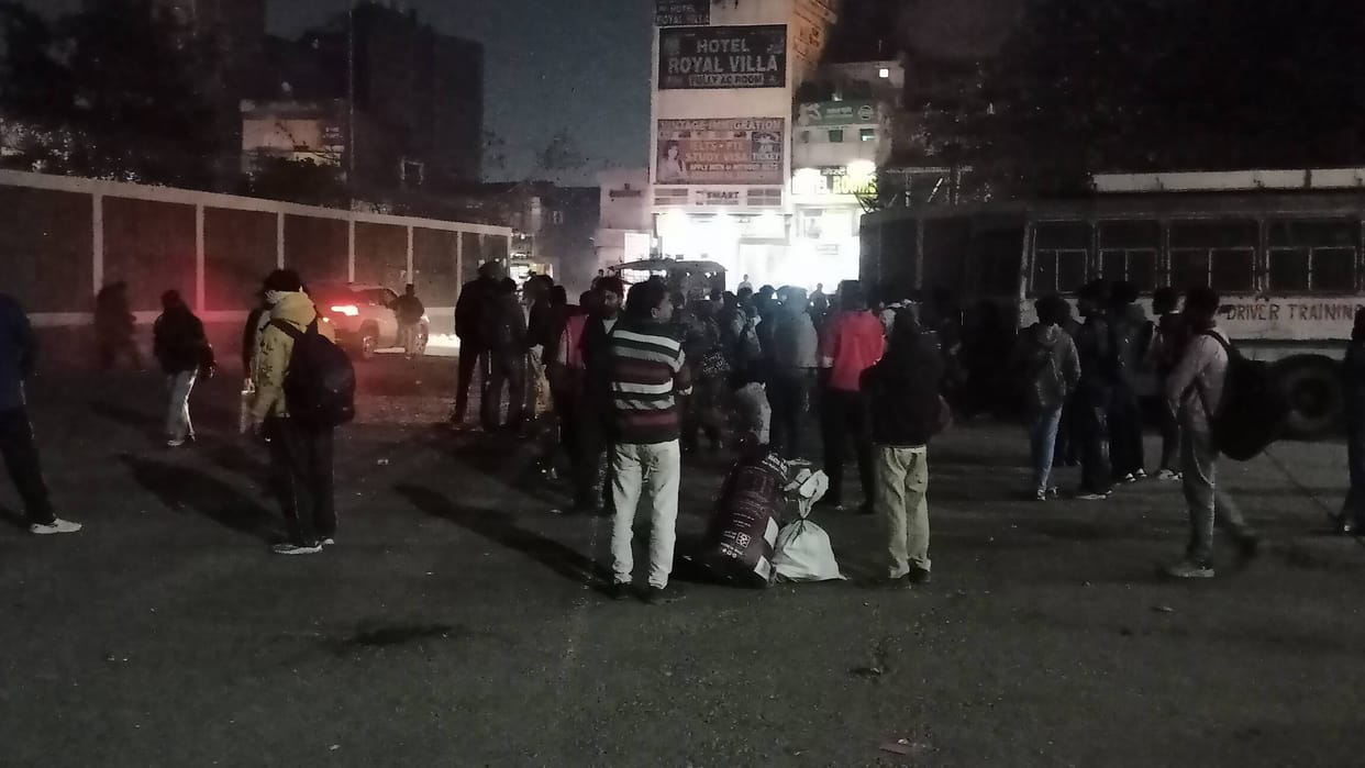 Nine lights, including the high mast light, are out of order, plunging the Jagadhri bus stand into darkness