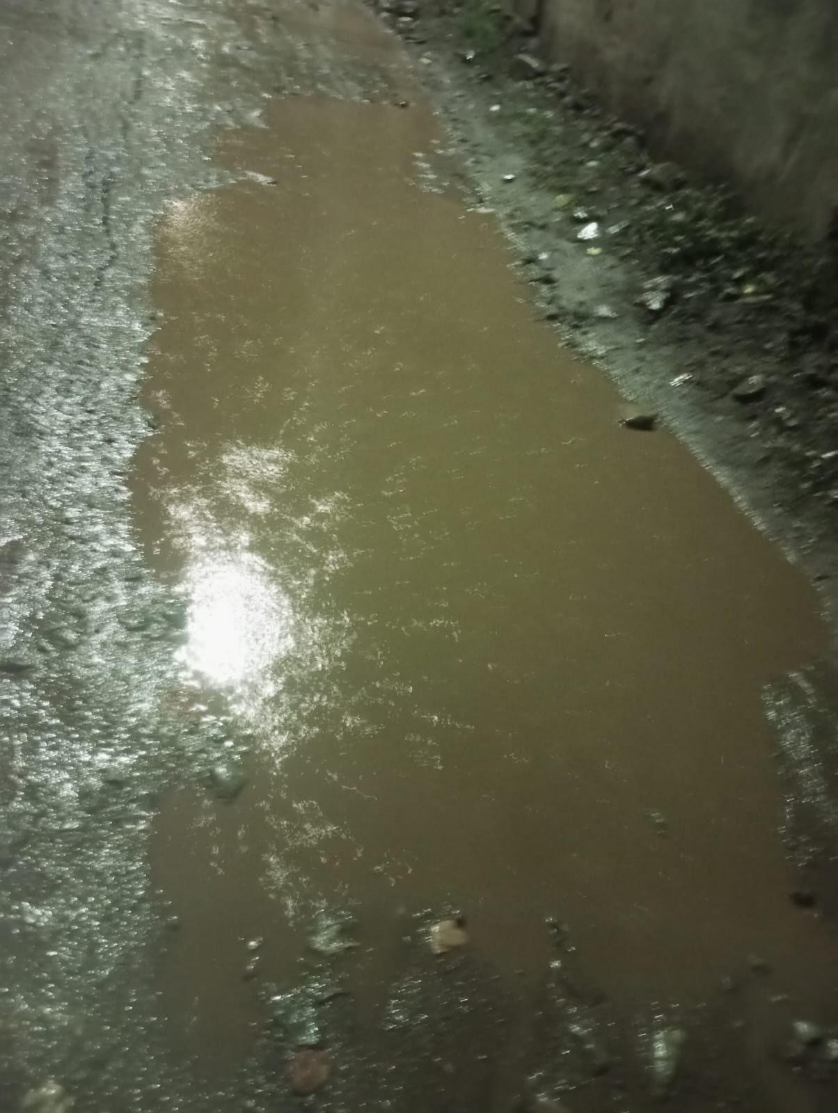 The roads, already dug up, have turned into mud due to the rain.