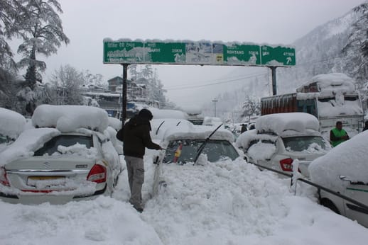 Educational institutions remain closed in Manali and Banjar due to snowfall.