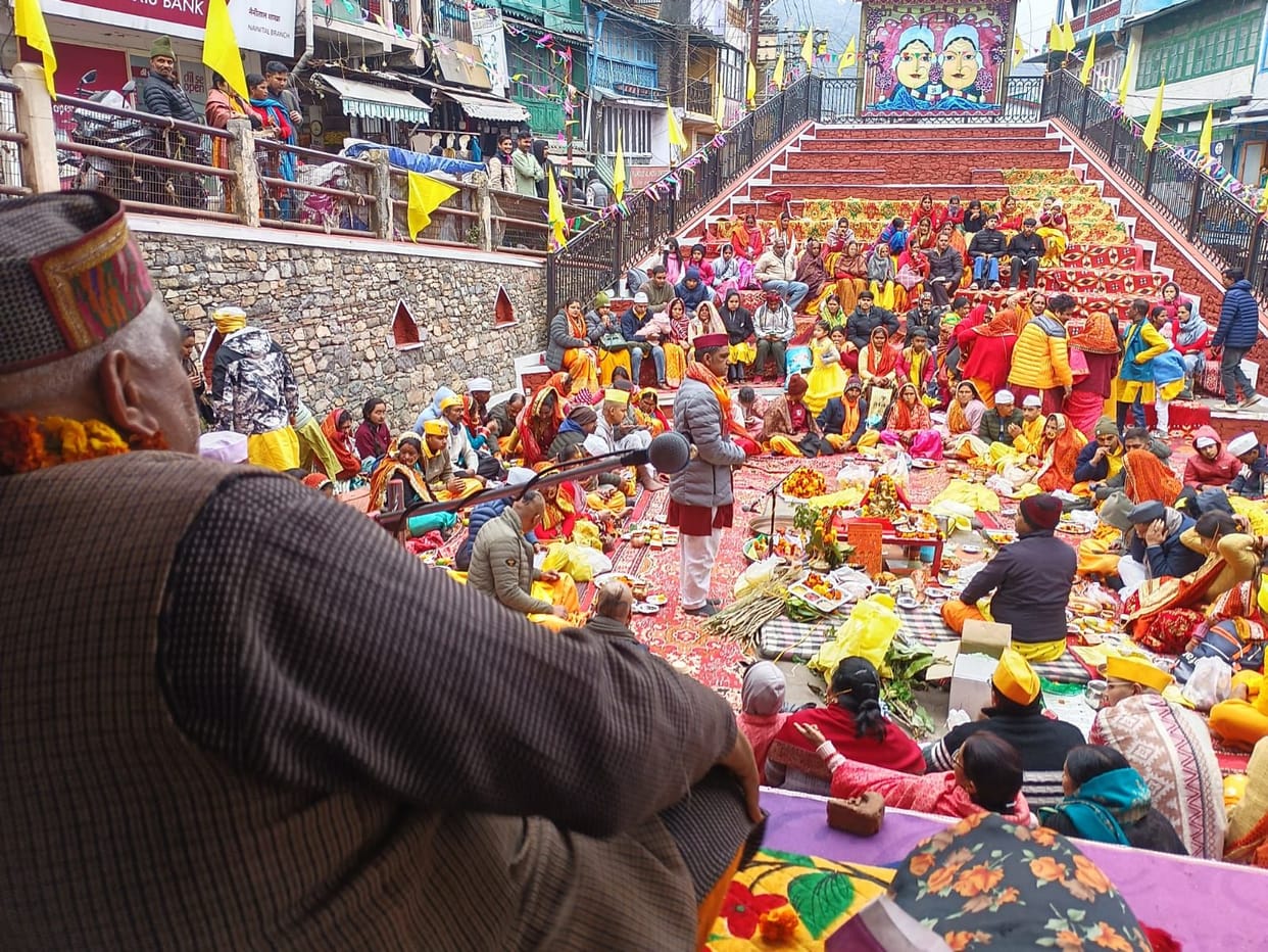 A collective Upanayana ceremony was performed for 32 boys.