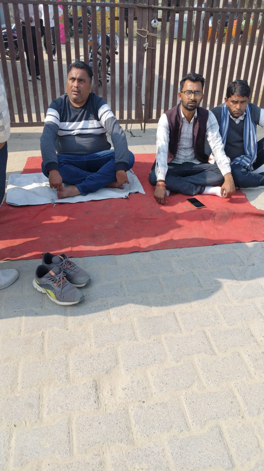 The officers did not reach the village Chaupal, the block gate was locked.