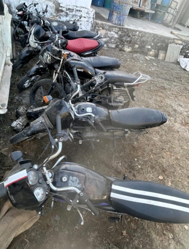 Eight motorcycles stolen from various places in Pindwara recovered one accused arrested