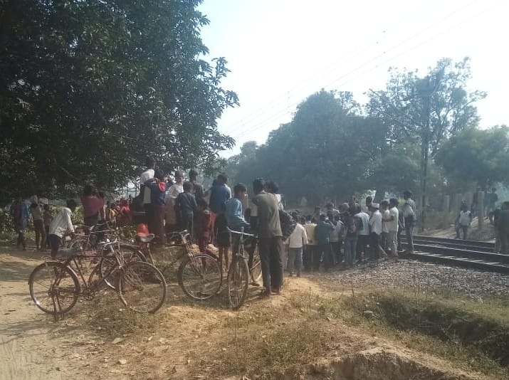A disabled person sitting on the railway tracks for an underpass delayed the Sarnath Express by 55 minutes