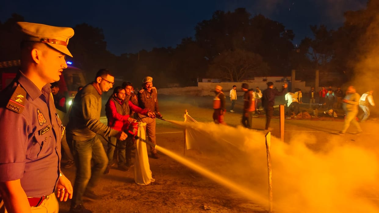 Mock drill: Sirens sounded as air strikes occurred, relief teams rushed