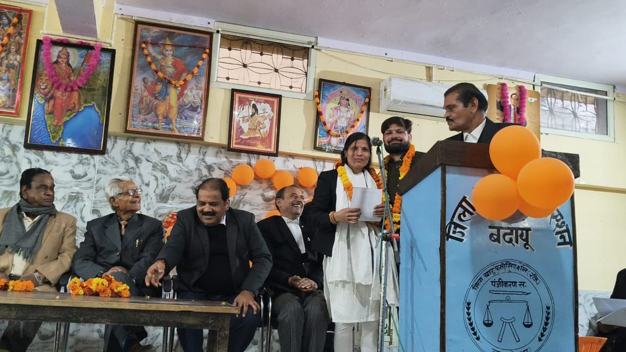 The newly elected office bearers of the bar association were administered the oath of office and secrecy.