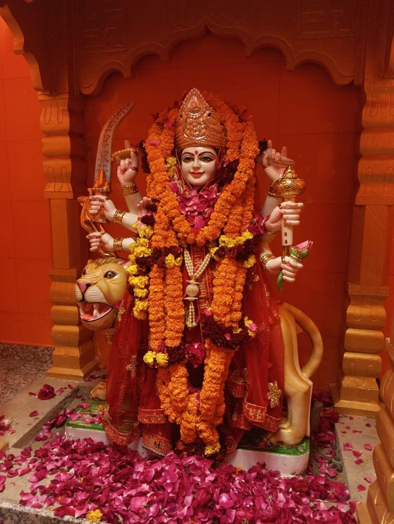The idol of Goddess Durga was consecrated in the temple.
