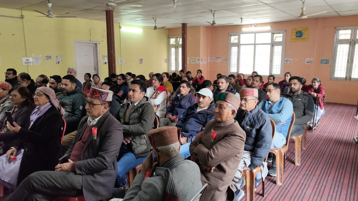 Patriotic songs were presented by the students