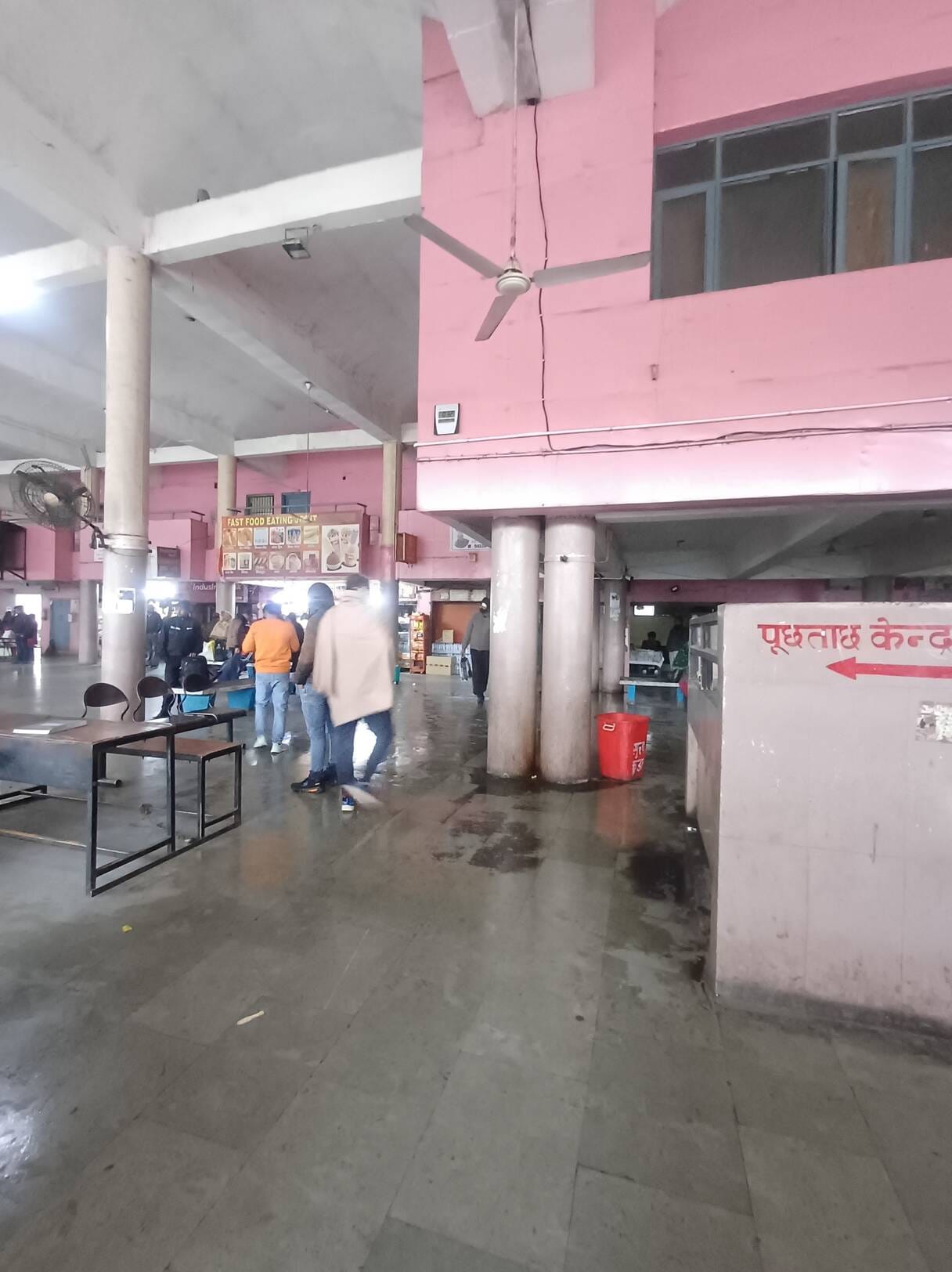 Cantonment bus stand unsafe during rains, water drips from the roof