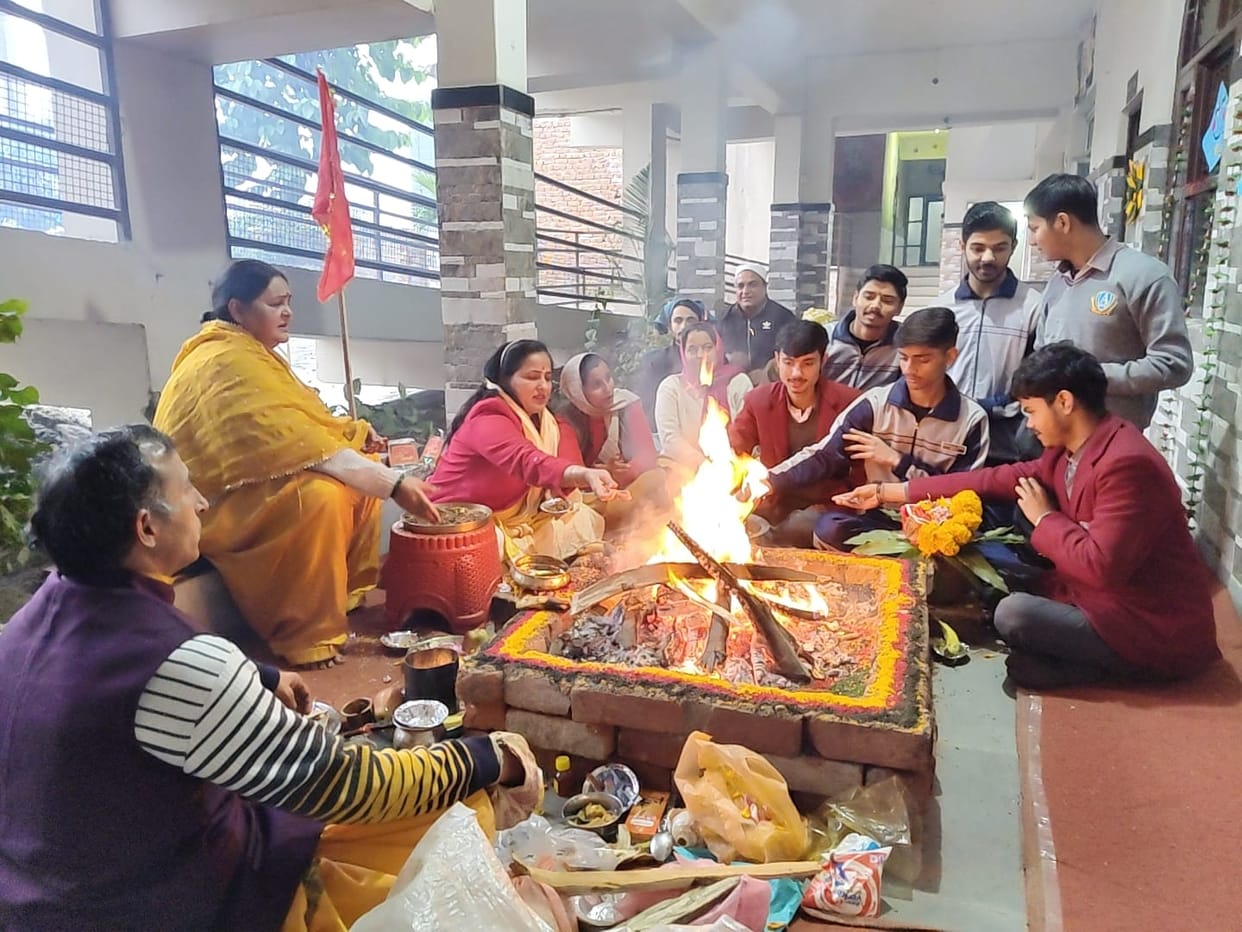 Alpine Public School, Nalagarh celebrated Vasant Panchami with great pomp and show.