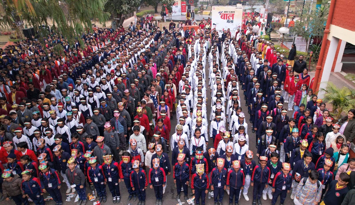 Children's fair organised at the Rail Museum, full of fun amidst excitement and enthusiasm