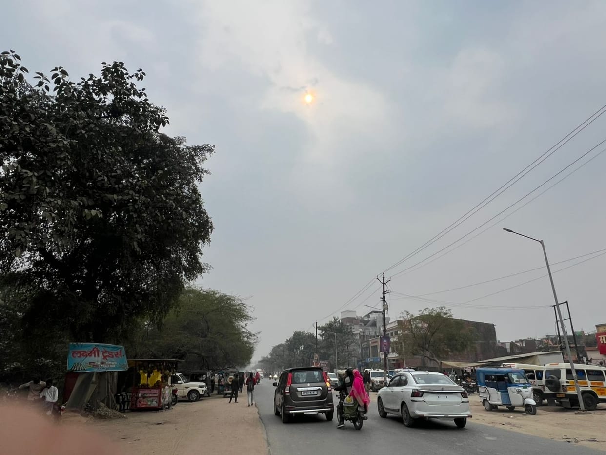 The maximum temperature dropped by one degree, clouds settled in.