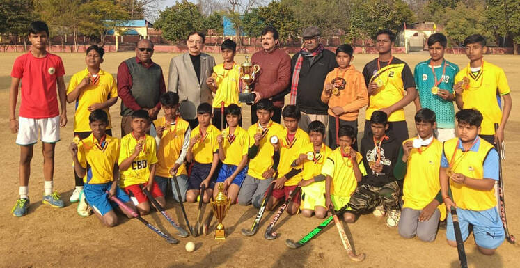 Youngs Junior team won the trophy in the hockey competition