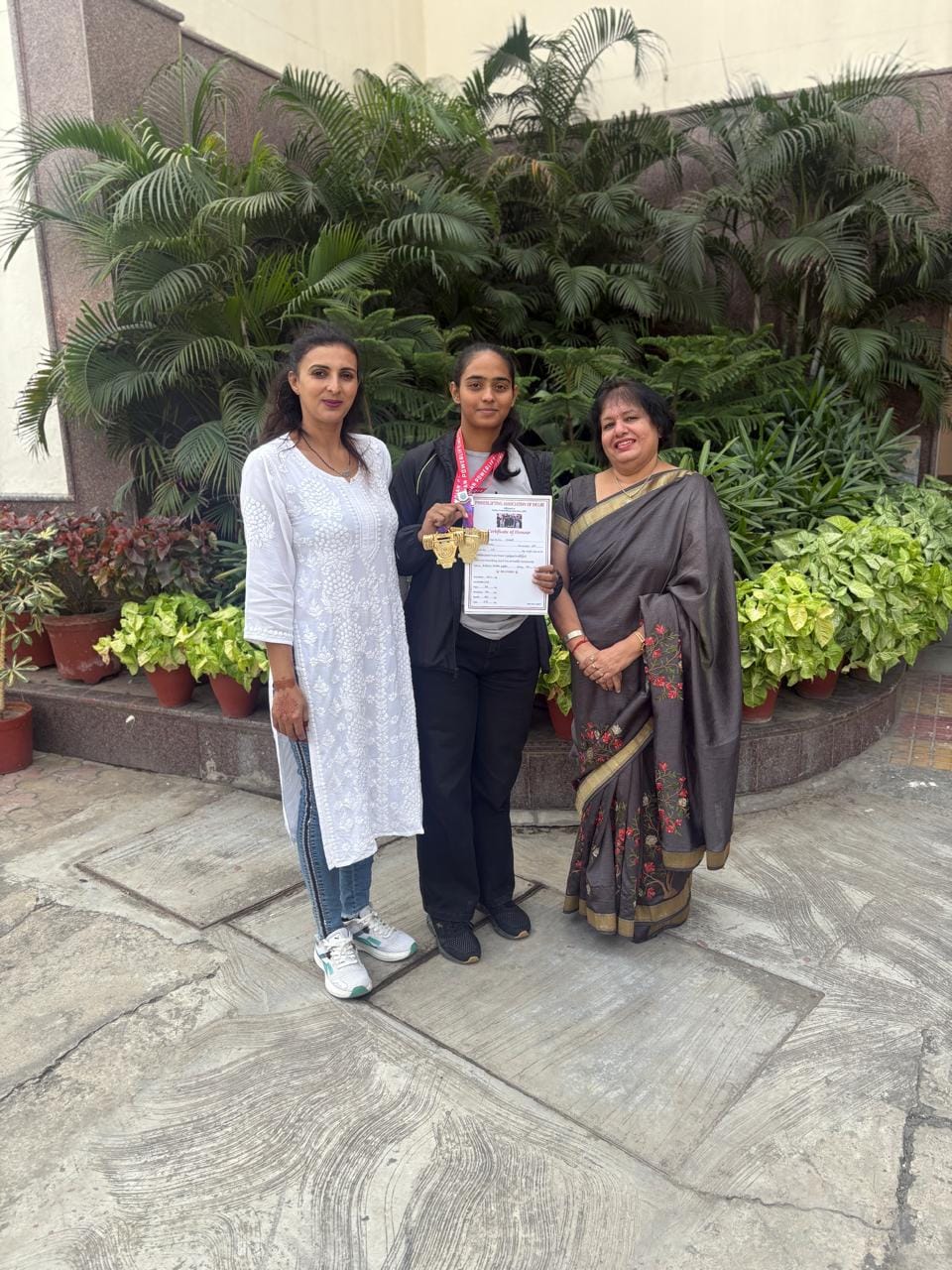 Komal won two silver medals in powerlifting