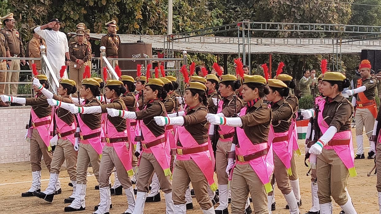 Full dress rehearsal parade held at police line