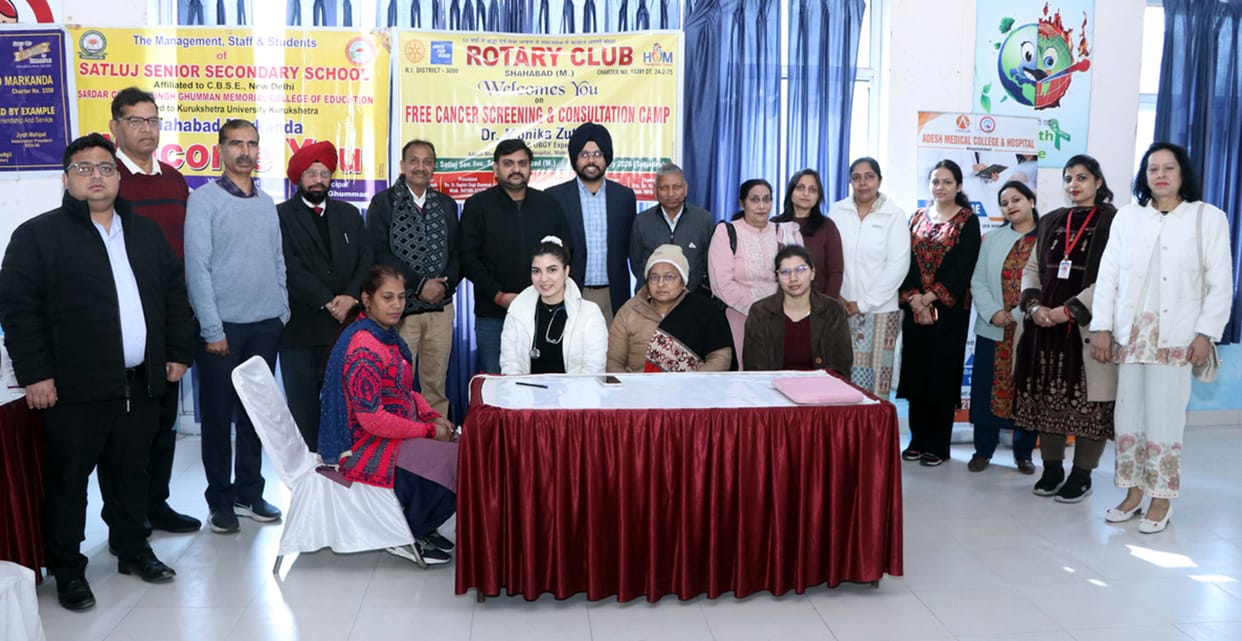 114 women were examined in the free cancer screening camp.